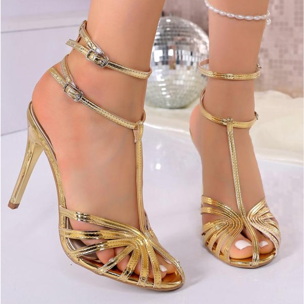 Street Fashion Rome - 2026 Fashion T-strap Caged Sandals Newest