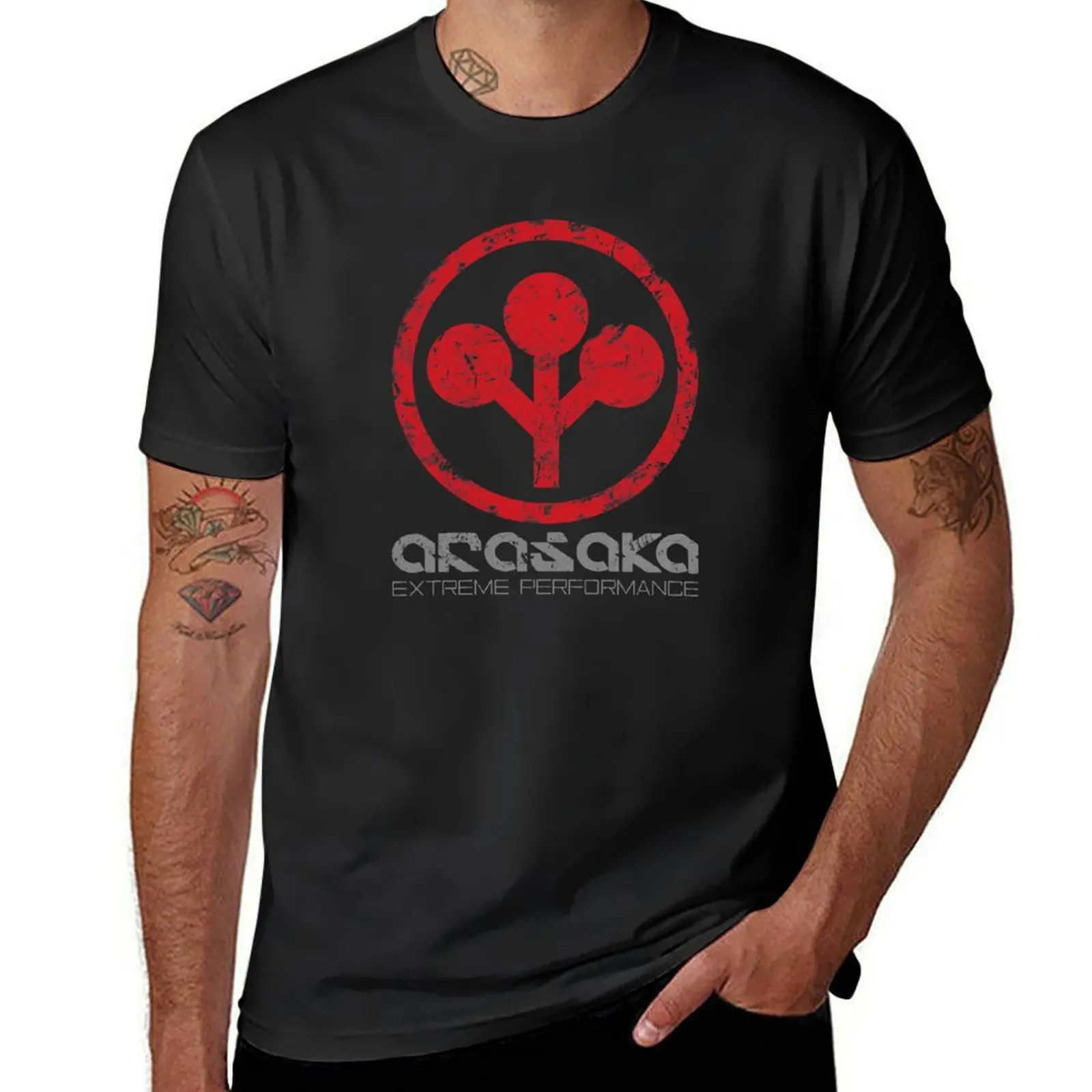 Street Fashion Logo - Distressed Arasaka Corp Logo T-Shirt boys
