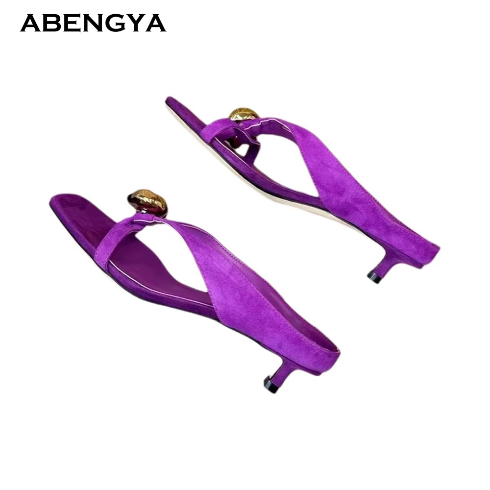 Street Fashion Kids - 2026 Summer New Suede Slippers Women