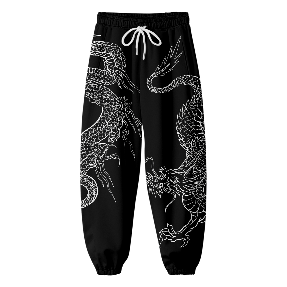 Street Fashion Types - Anime Dragon 3D Sweatpants Fashion Harajuku