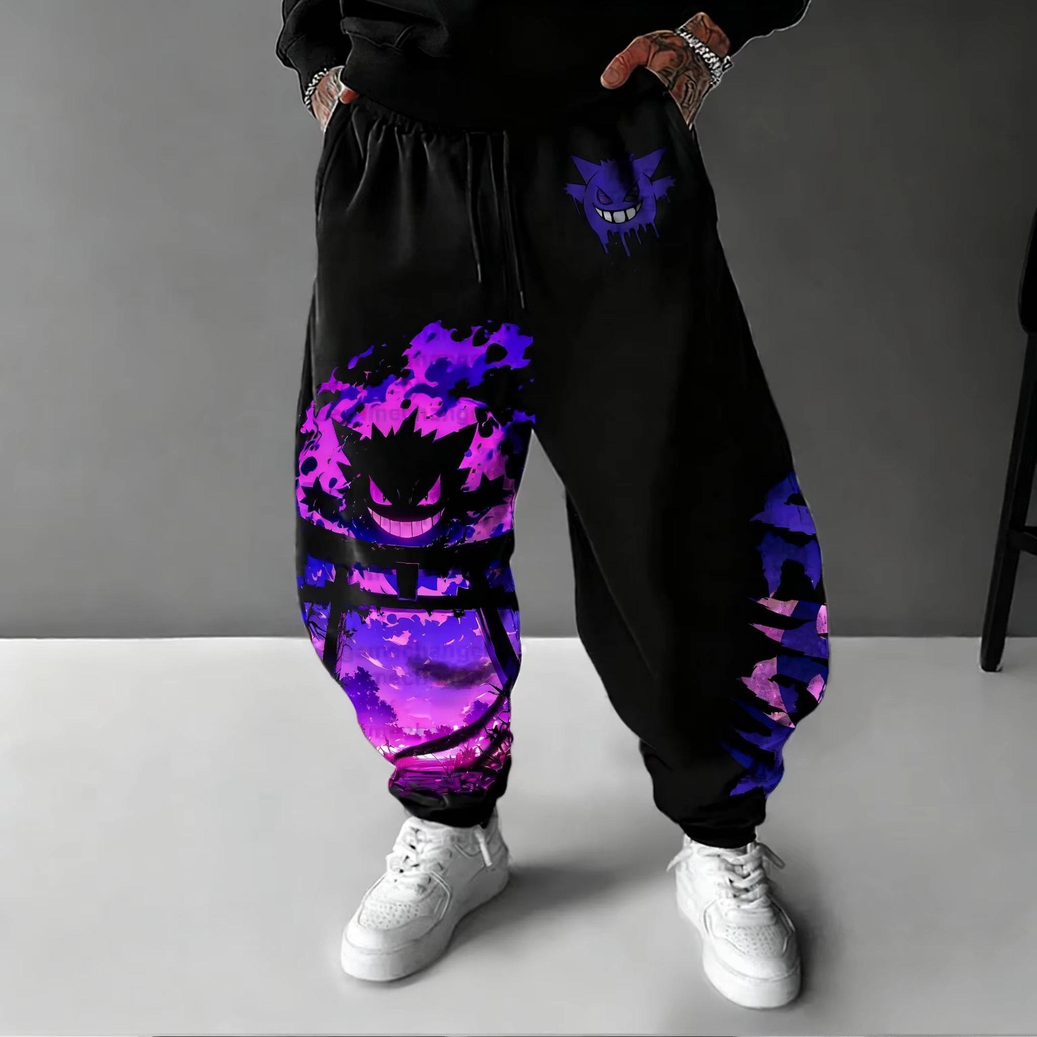 Street Fashion Types - Y2K 2026 Pokemon Gengar Cotton Sweetpants