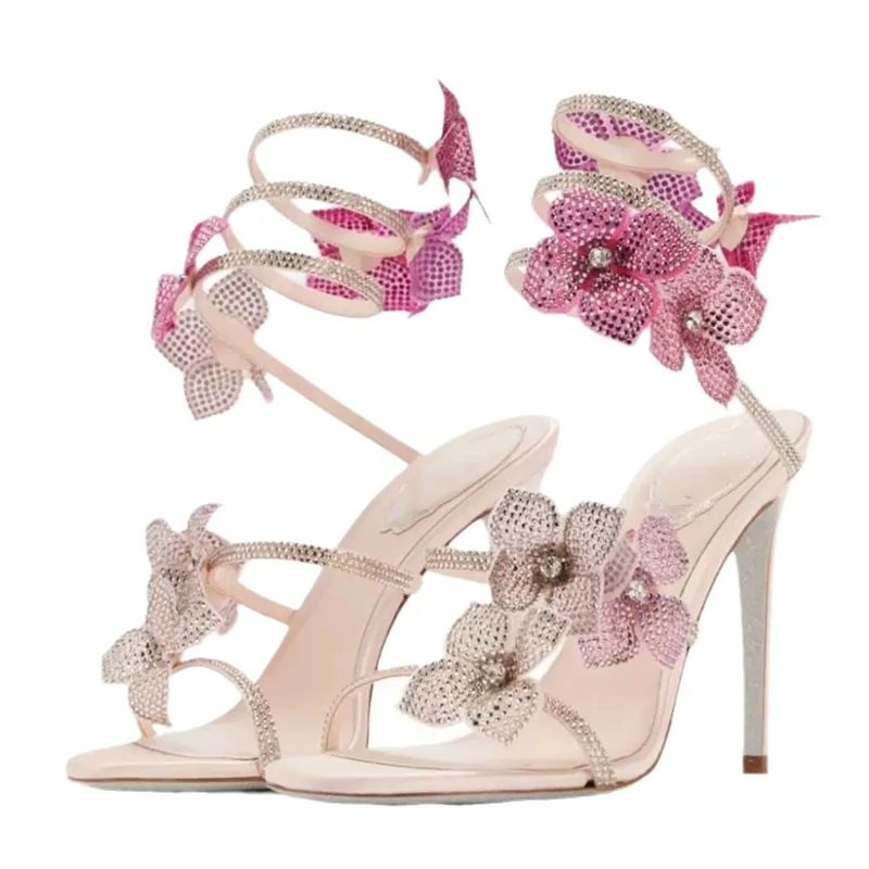 Street Fashion Lady - Eilyken Sexy CRYSTAL Flower Thin High