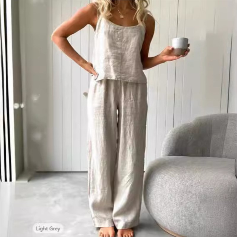 Cargo Pant Wide - Women's Small Fragrant Style Linen Suspender