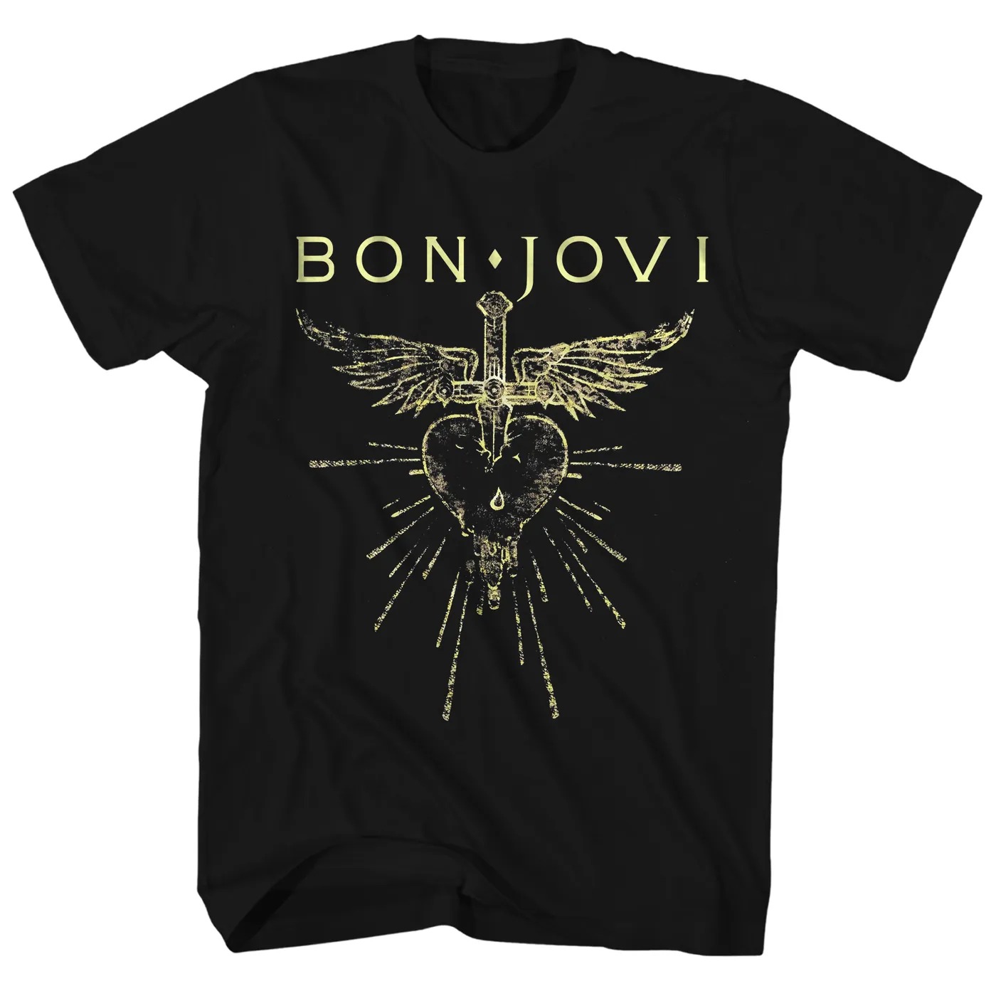 Street Fashion Logo - Bon Jovi T-Shirt Heart & Dagger