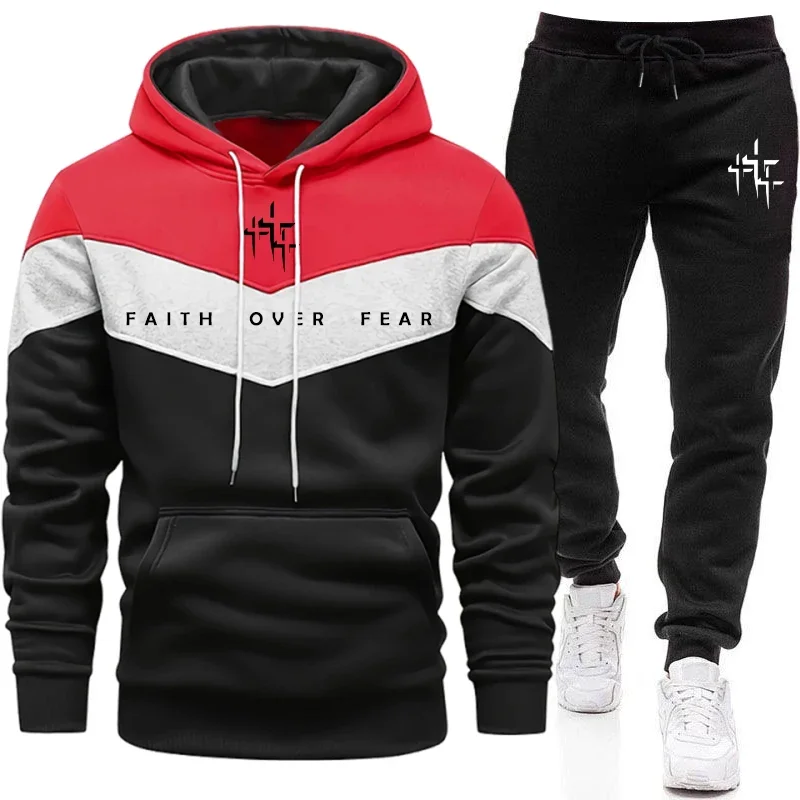 Faith Over Fear Men's Tracksui - Street Fashion Art 评论和价格