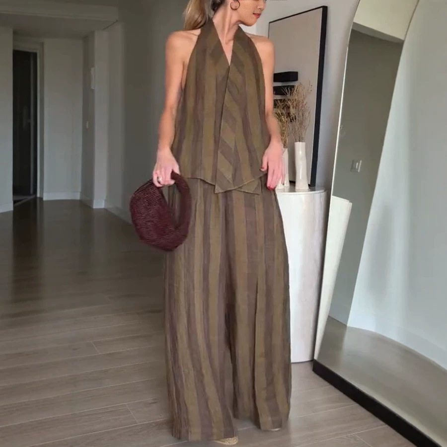 Elegant Women 2 Piece Outfit H - Cargo Pant Wide 评论和价格