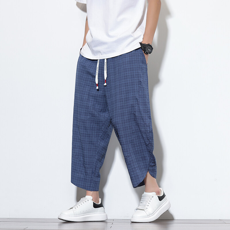 Summer Men Cotton Linen Harem  - Street Fashion Types 评论和价格