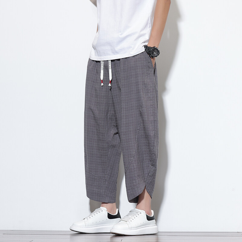 Summer Men Cotton Linen Harem  - Street Fashion Types 评论和价格