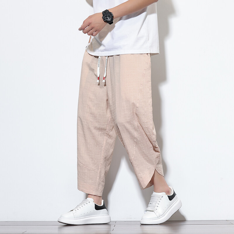 Summer Men Cotton Linen Harem  - Street Fashion Types 评论和价格