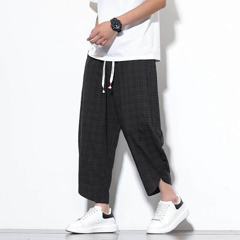 Summer Men Cotton Linen Harem  - Street Fashion Types 评论和价格