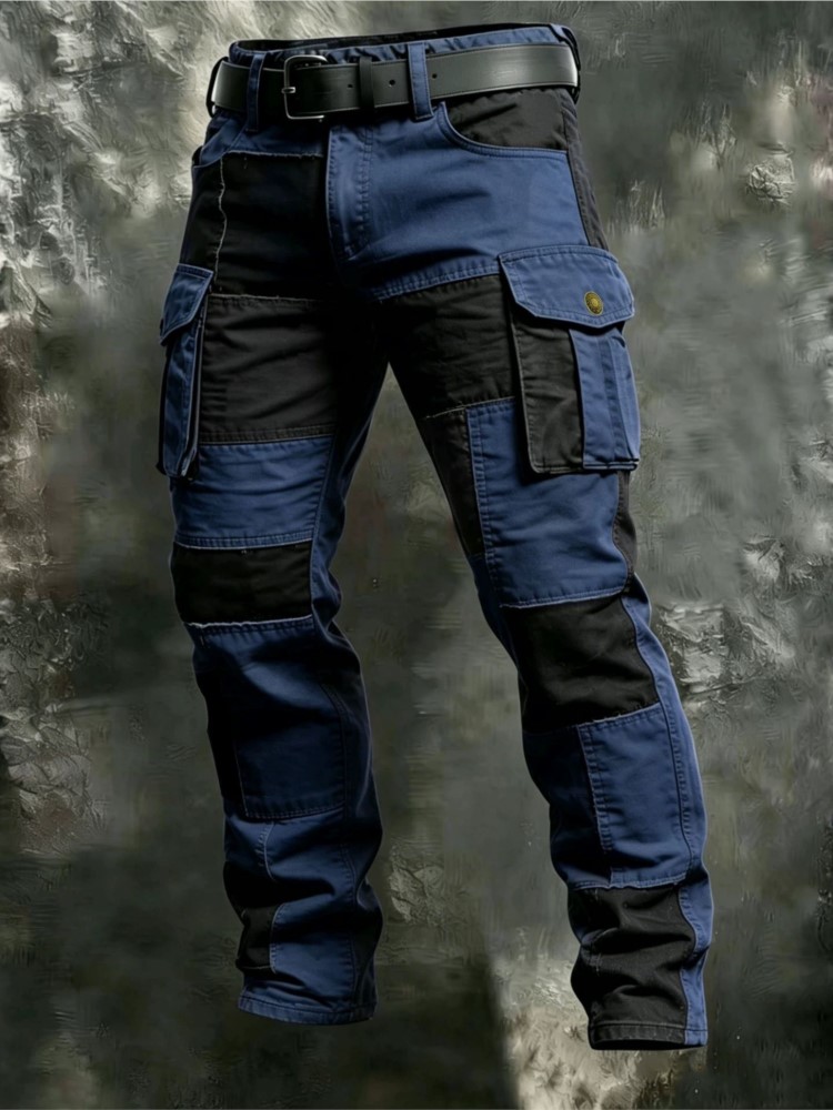 Cotton Men Cargo Pants Khaki C - Street Fashion Art 评论和价格