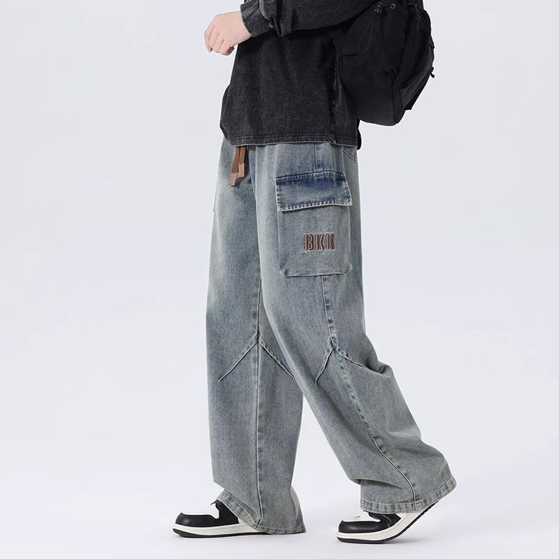 Men Wide Leg Cargo Jeans Vinta - Cargo Pant Wide 评论和价格