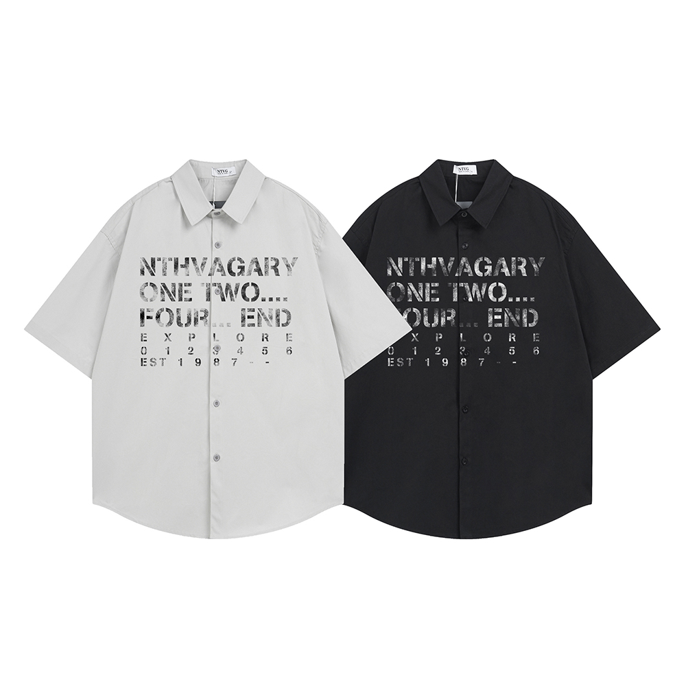 Fashion Letter Print Shirt Sho - Street Fashion Reviews 评论和价格