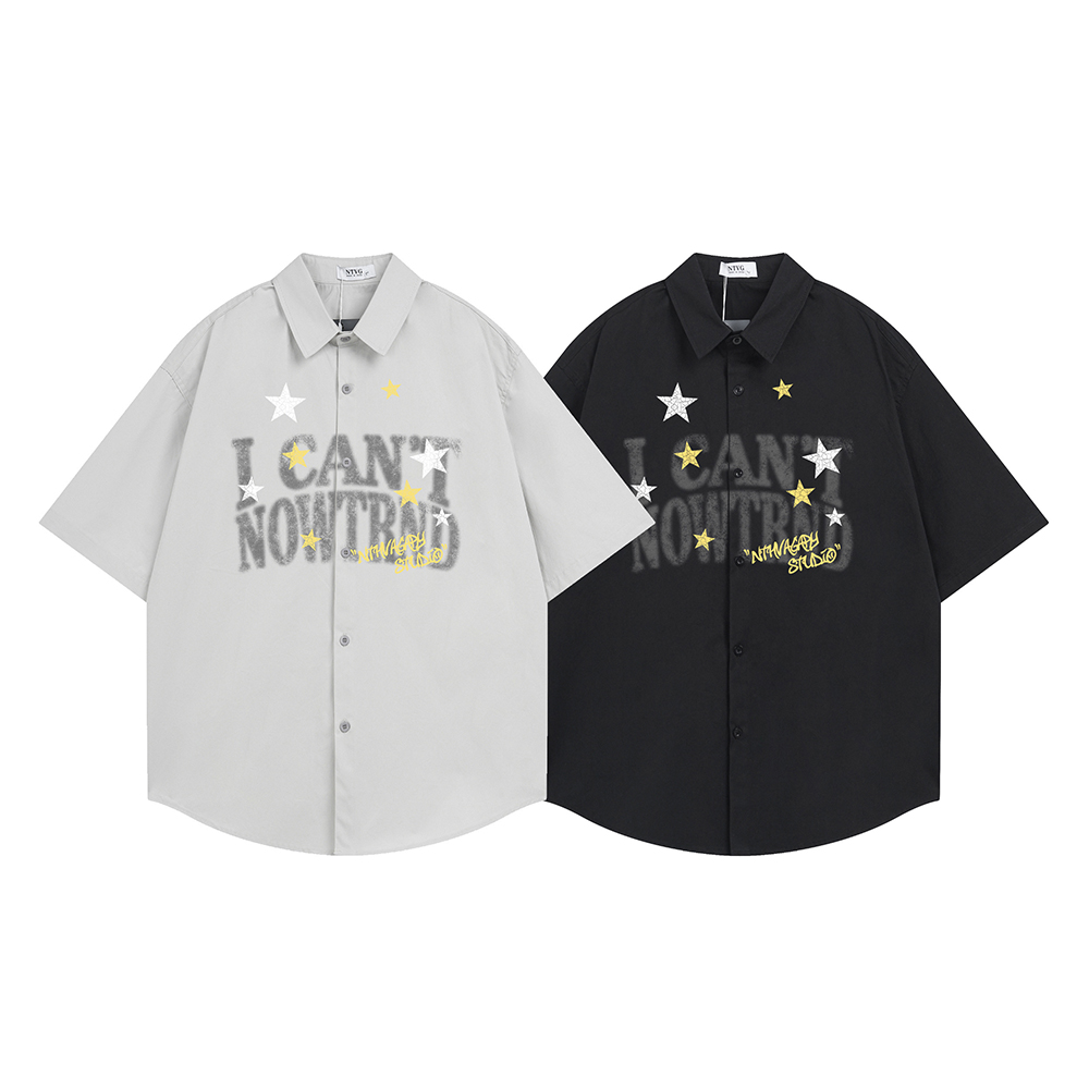 Funny Print Fashion Shirt Shor - Street Fashion Reviews 评论和价格