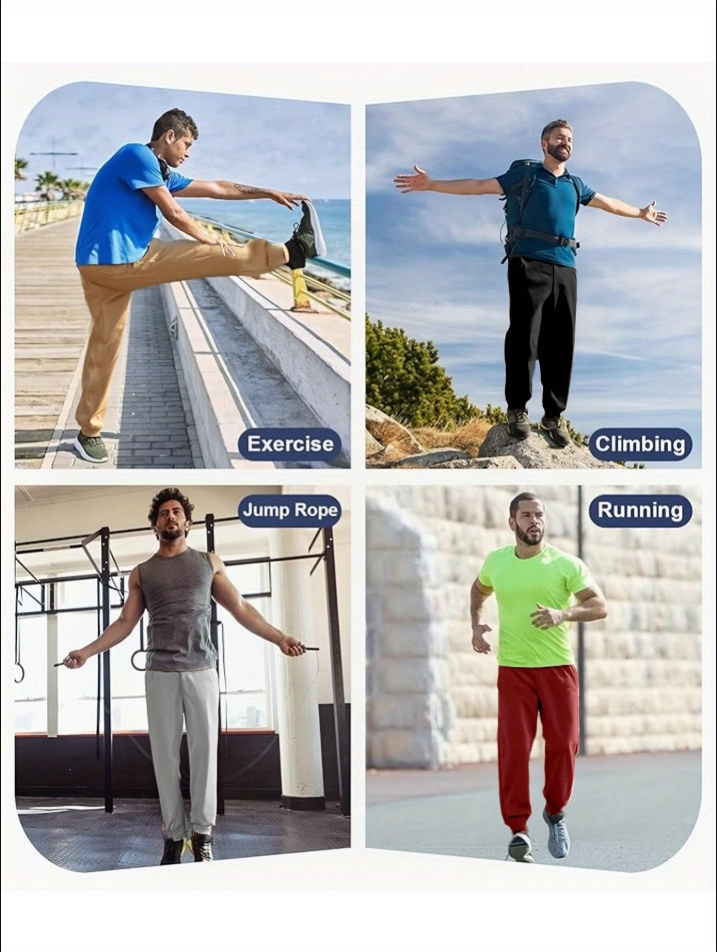 5PCS Men's Casual Jogger Pants - Running Pant Jogger 评论和价格