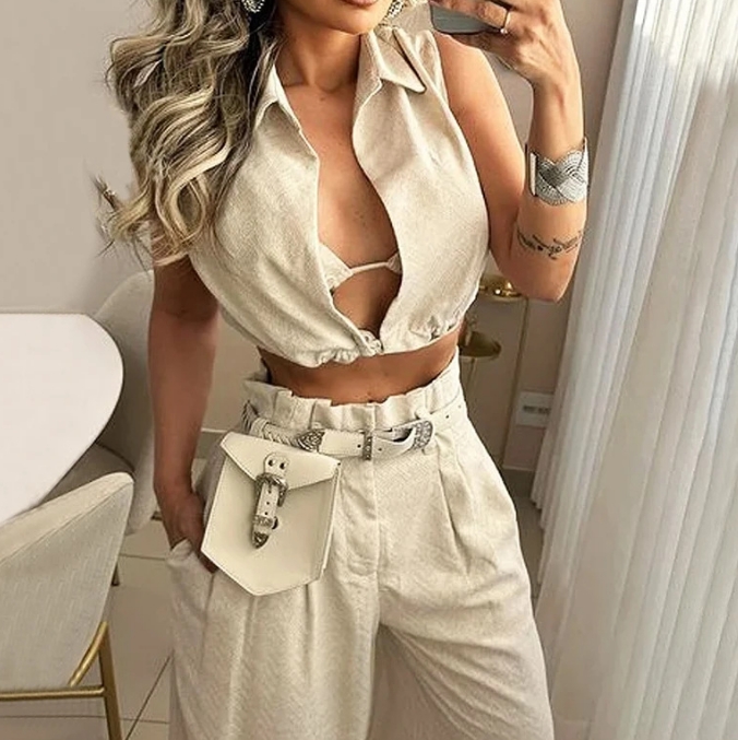 Women Two Piece Pants Set 2025 - Cargo Pant Wide 评论和价格