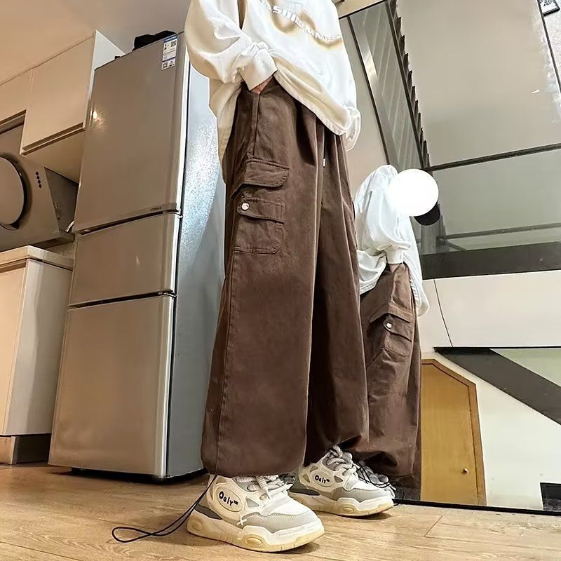 New Spring Summer Men's Retro  - Cargo Pant Wide 评论和价格