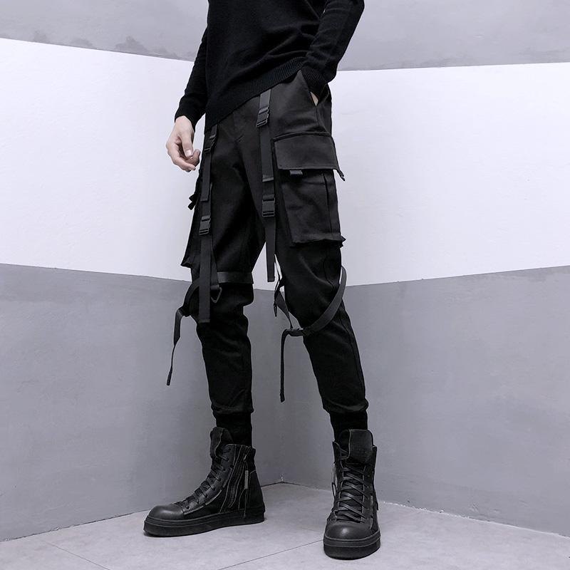 2024 Spring Men Black Cargo Pa - Street Fashion Types 评论和价格