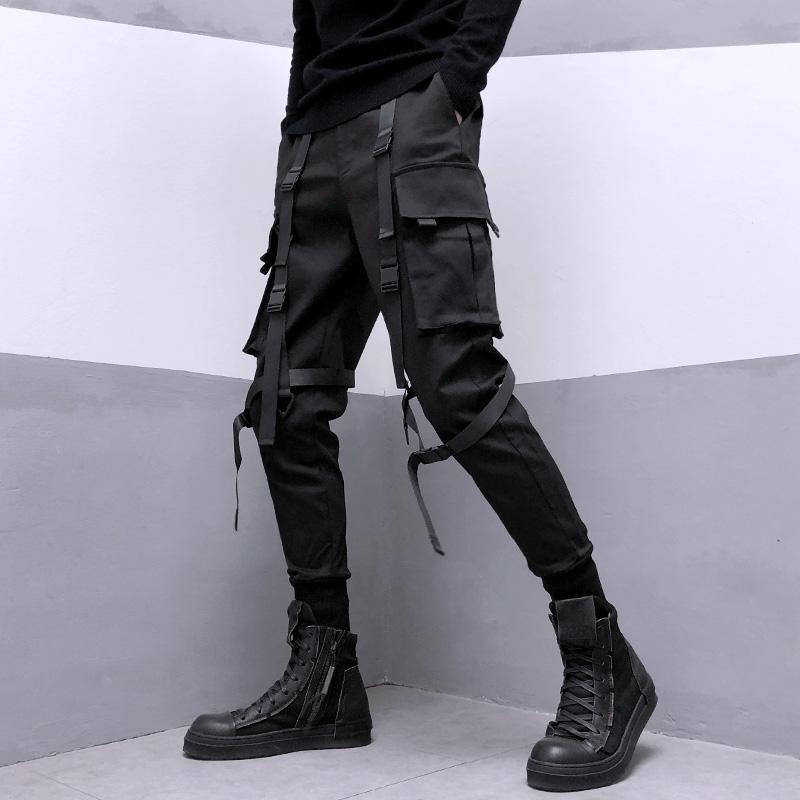 2024 Spring Men Black Cargo Pa - Street Fashion Types 评论和价格