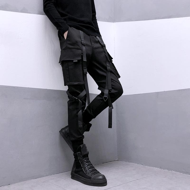 2024 Spring Men Black Cargo Pa - Street Fashion Types 评论和价格
