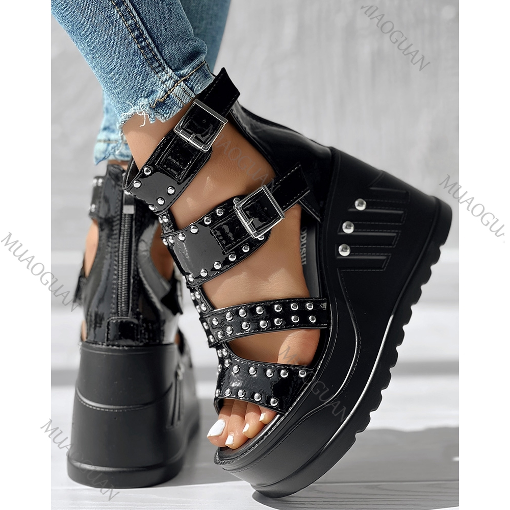Fashion Women Peep Toe Black S - Street Fashion Lady 评论和价格