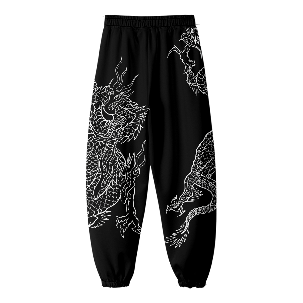 Anime Dragon 3D Sweatpants Fas - Street Fashion Types 评论和价格