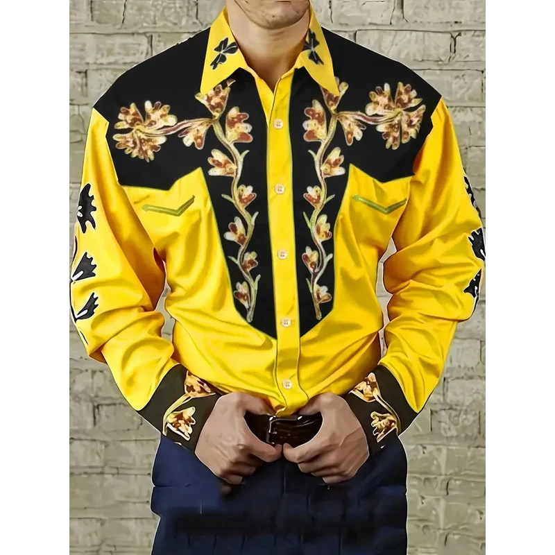 Men's 3D Printed Pattern Shirt - Street Fashion Shanghai 评论和价格
