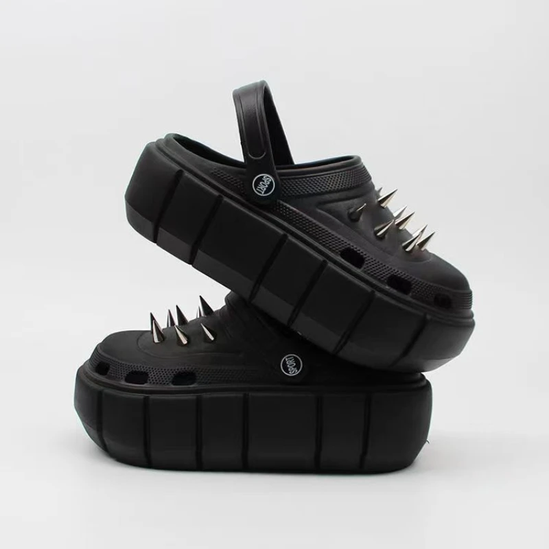 Y2K style Rivet Hole Shoes Wom - Street Fashion Trends 评论和价格