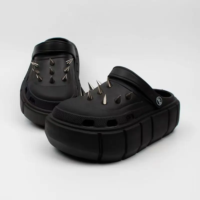 Y2K style Rivet Hole Shoes Wom - Street Fashion Trends 评论和价格