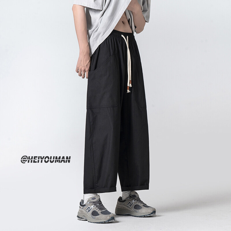 Summer Cotton Casual Pants Men - Street Fashion Types 评论和价格