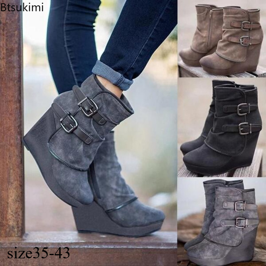 New Women's chunky Boots Zip H - Street Fashion Lady 评论和价格