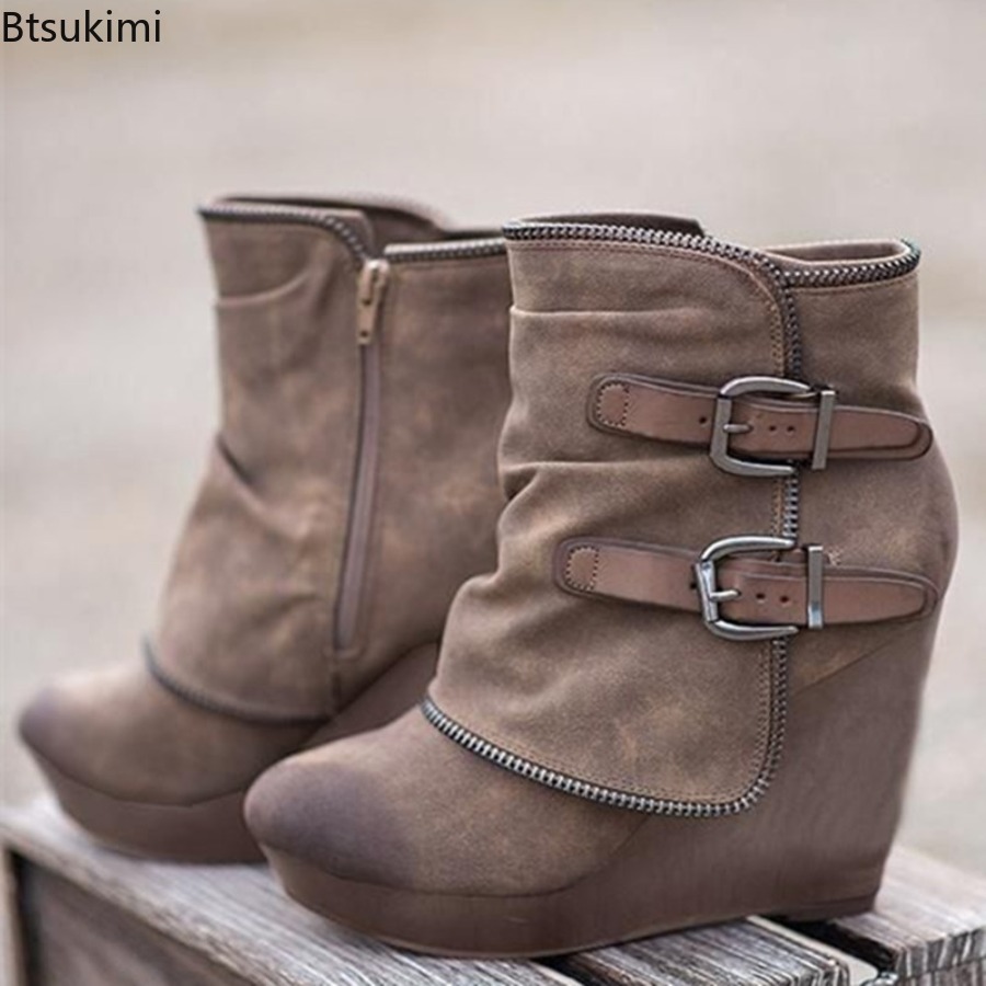 New Women's chunky Boots Zip H - Street Fashion Lady 评论和价格
