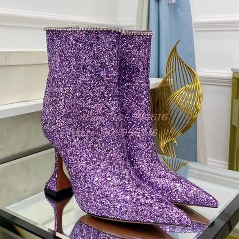 Blue Glitter Crystal Wine Glas - Street Fashion Lady 评论和价格
