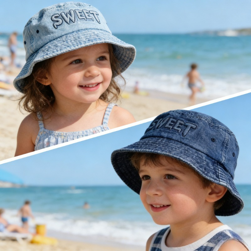 Japanese Retro Kids Bucket Hat - Street Fashion Kids 评论和价格