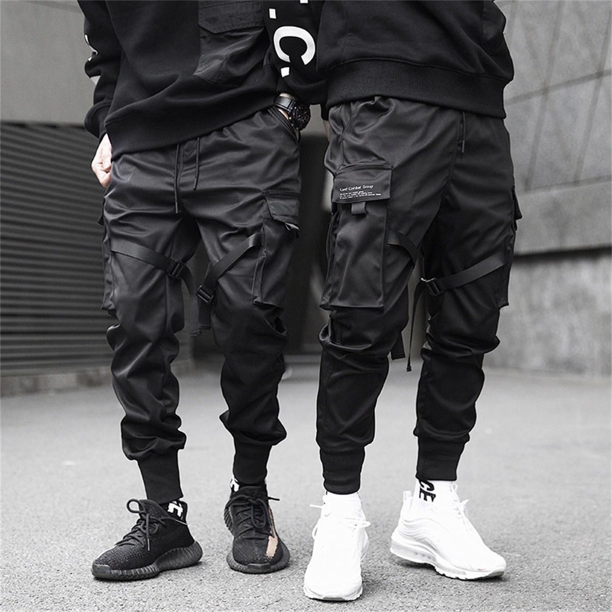 Black Hip Hop Cargo Pants Summ - Street Fashion Types 评论和价格