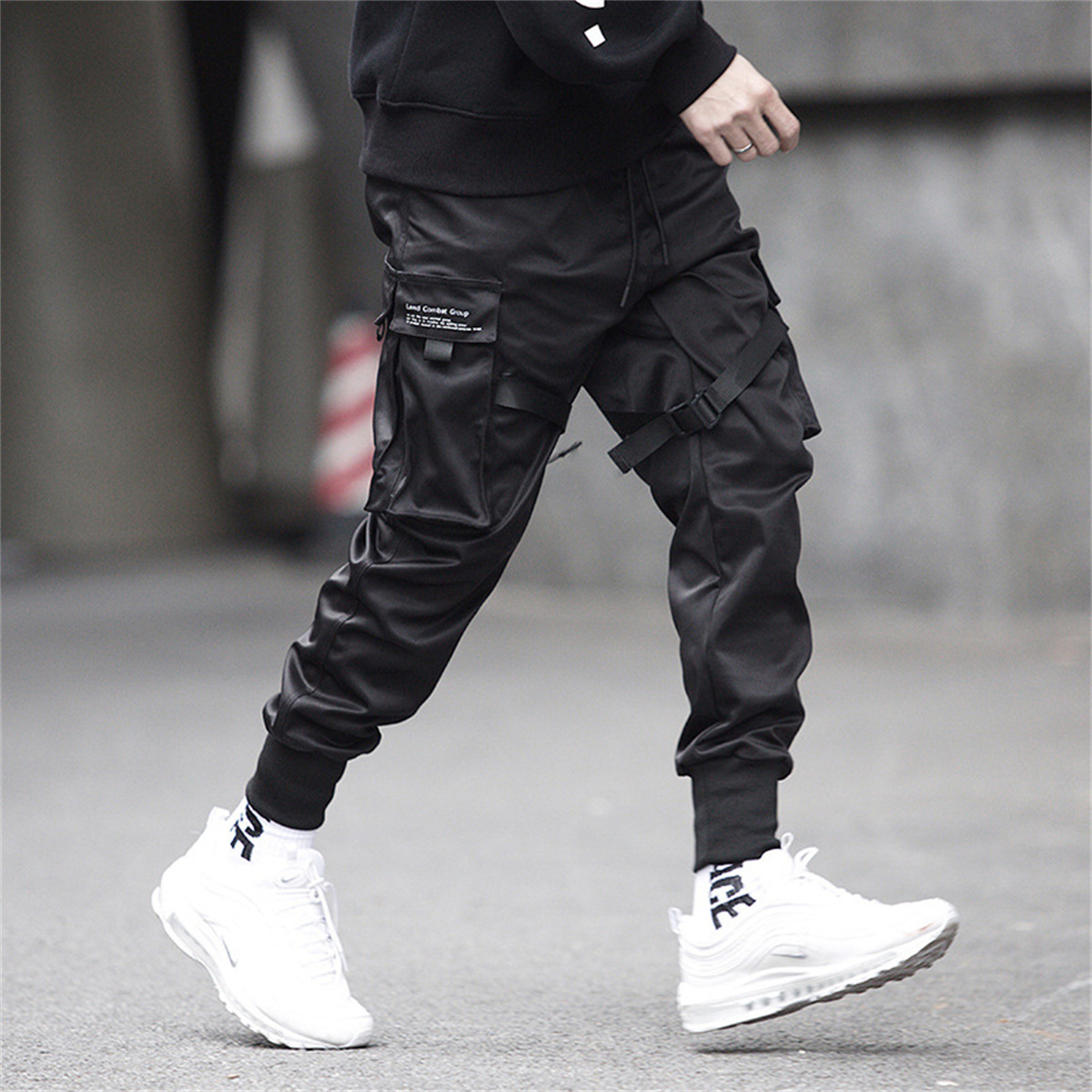 Black Hip Hop Cargo Pants Summ - Street Fashion Types 评论和价格