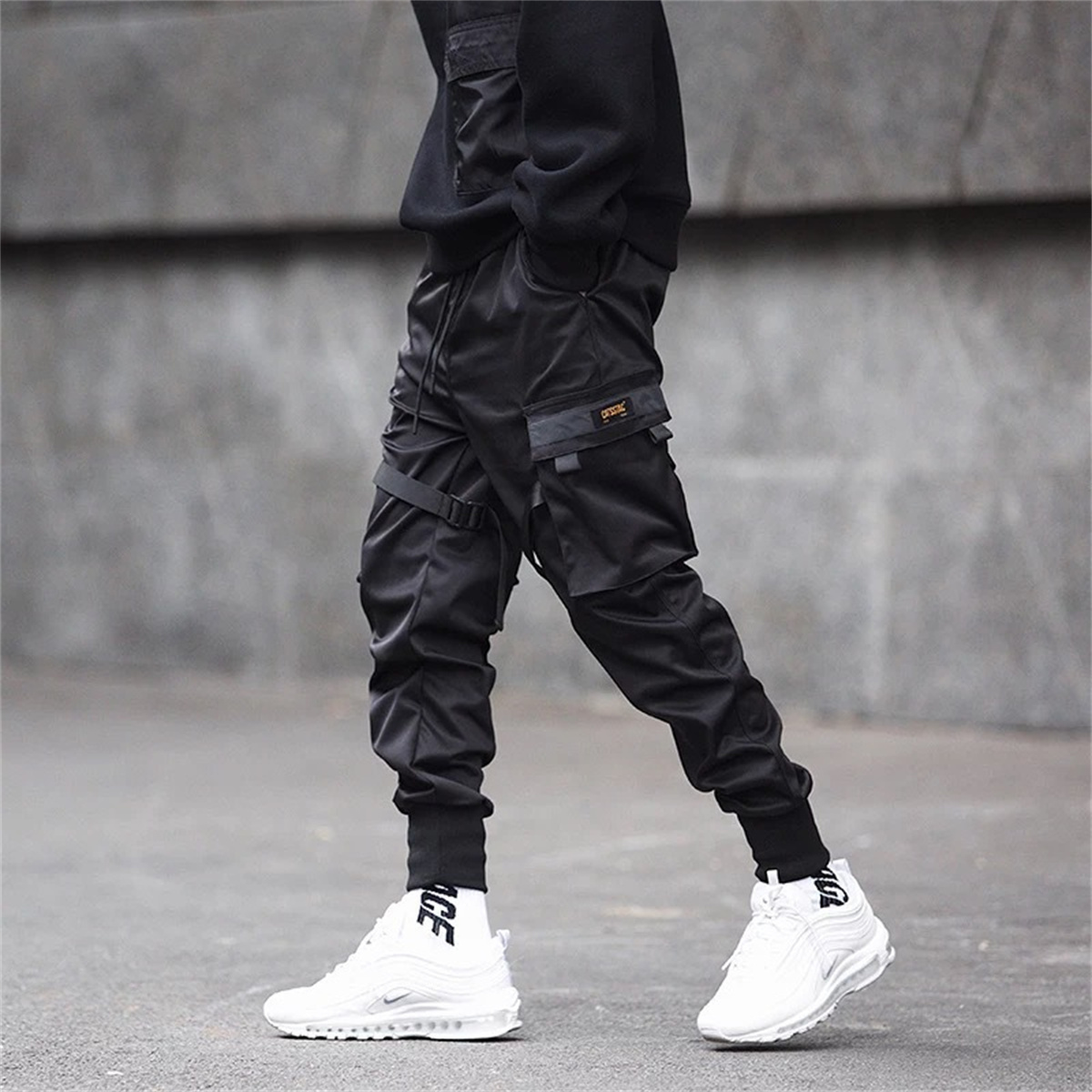 Black Hip Hop Cargo Pants Summ - Street Fashion Types 评论和价格