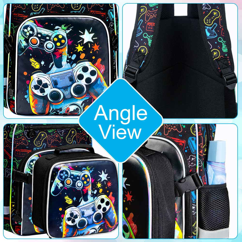 3Pcs Backpack for Boys, Cool V - Street Fashion Kids 评论和价格