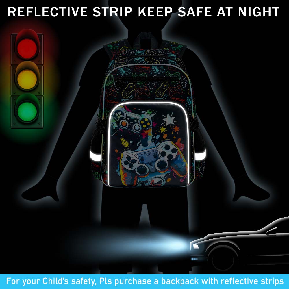 3Pcs Backpack for Boys, Cool V - Street Fashion Kids 评论和价格