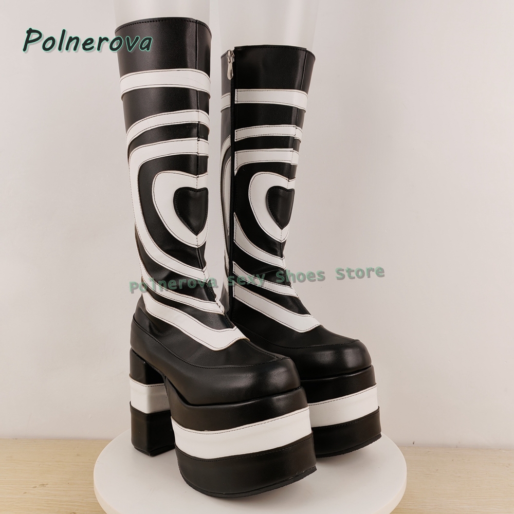 Heart Print Platform Fashion B - Street Fashion Trends 评论和价格