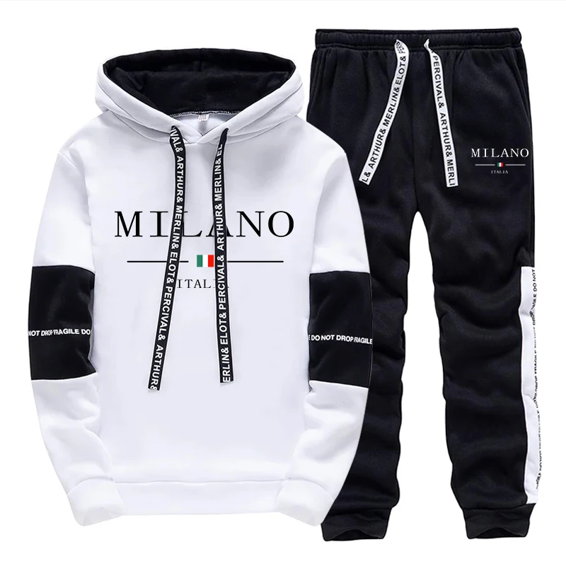 Men's Set/Hoodie/Pants Italy T - Street Fashion Art 评论和价格