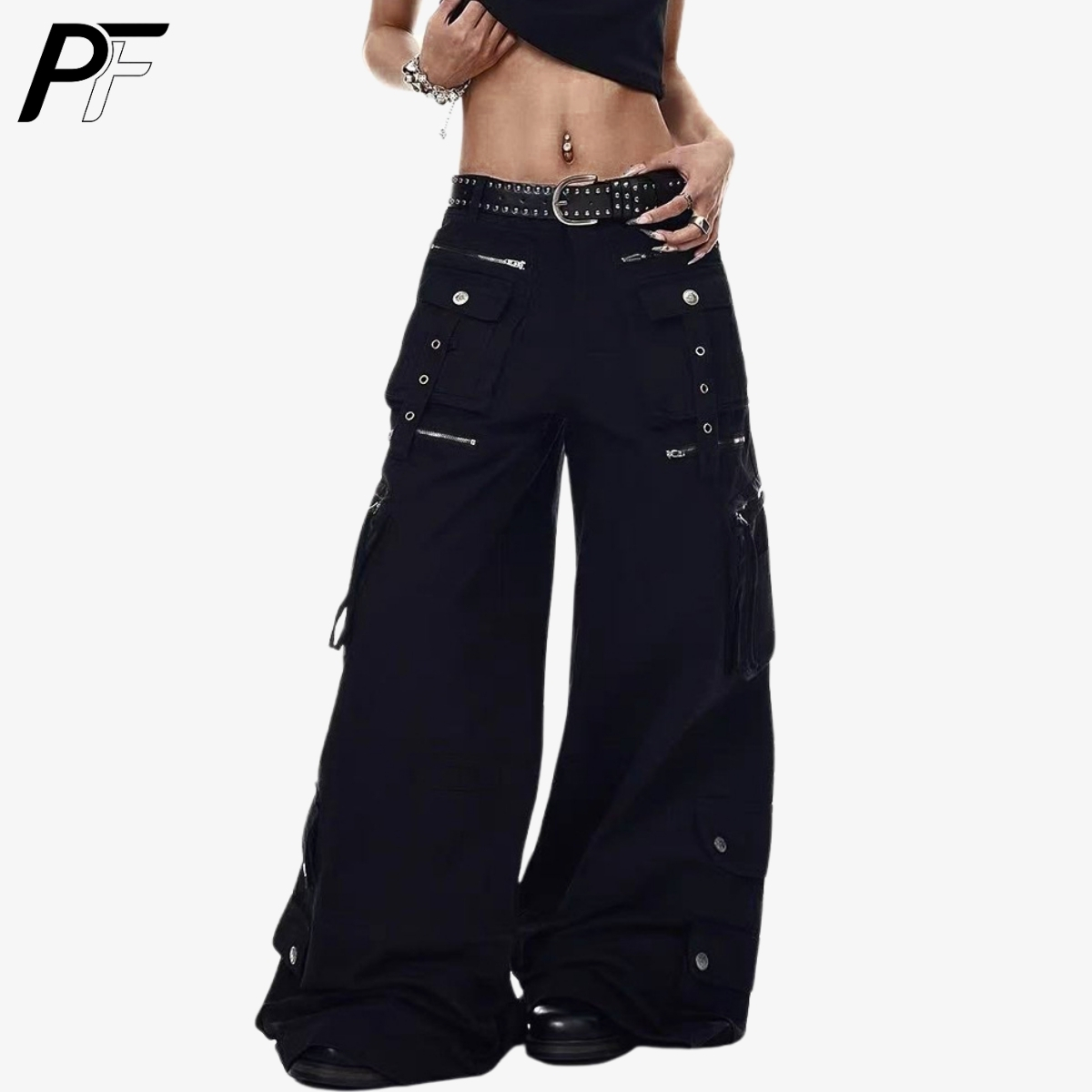 Grunge Techwear Wide Leg Cargo - Cargo Pant Wide 评论和价格