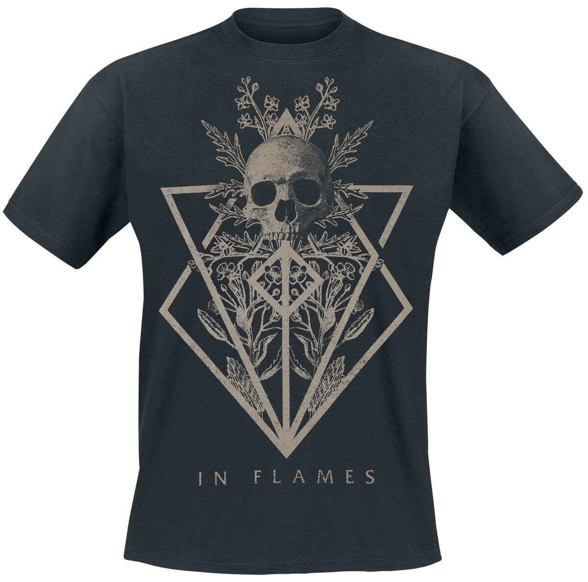 Skull Logo in Flames T-Shirt M - Street Fashion Logo 评论和价格