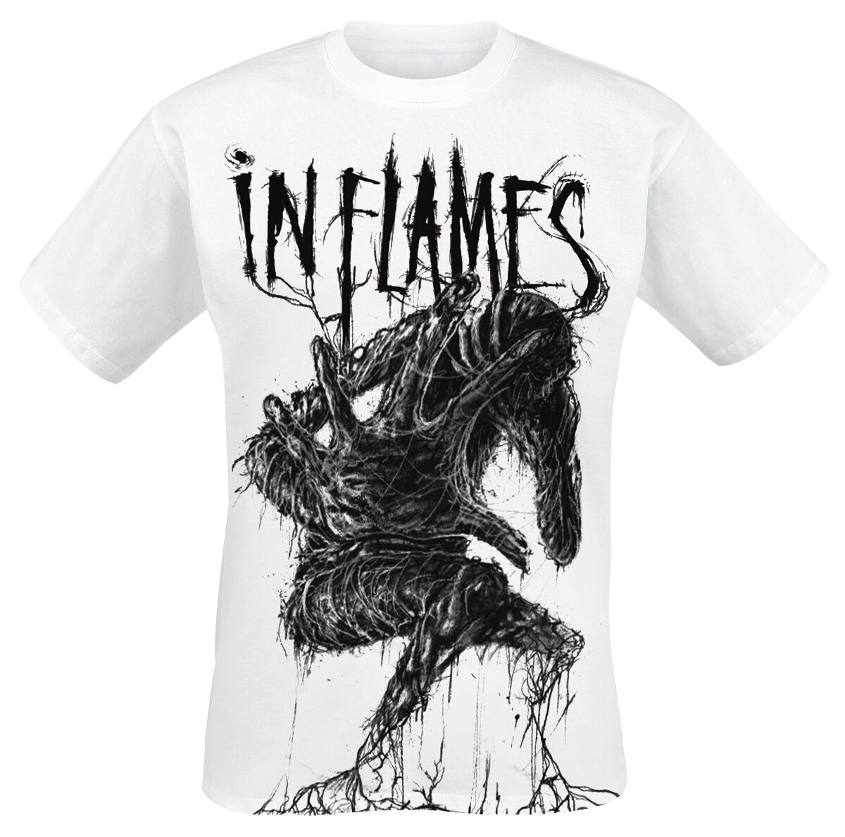 Skull Logo in Flames T-Shirt M - Street Fashion Logo 评论和价格