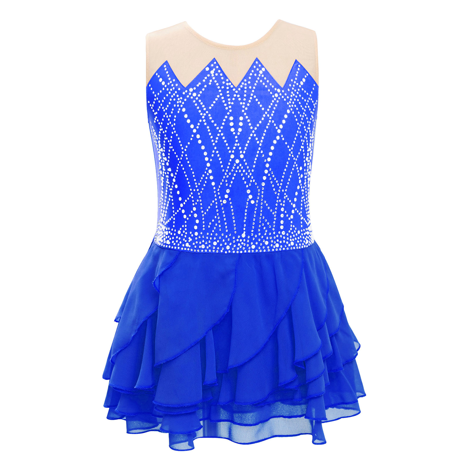 Girls Mesh Figure Skating Dres - Street Fashion Kids 评论和价格