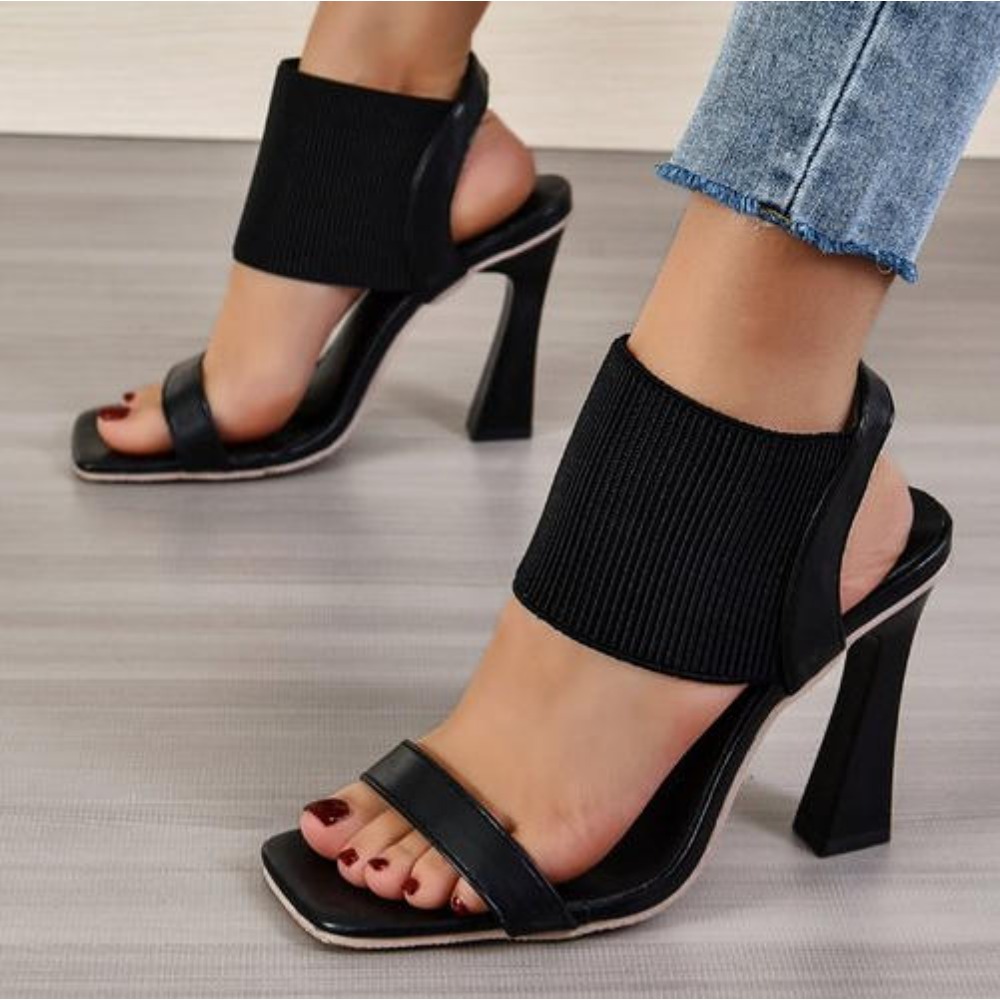 Square Toe High Heeled Sandal  - Street Fashion Rome 评论和价格