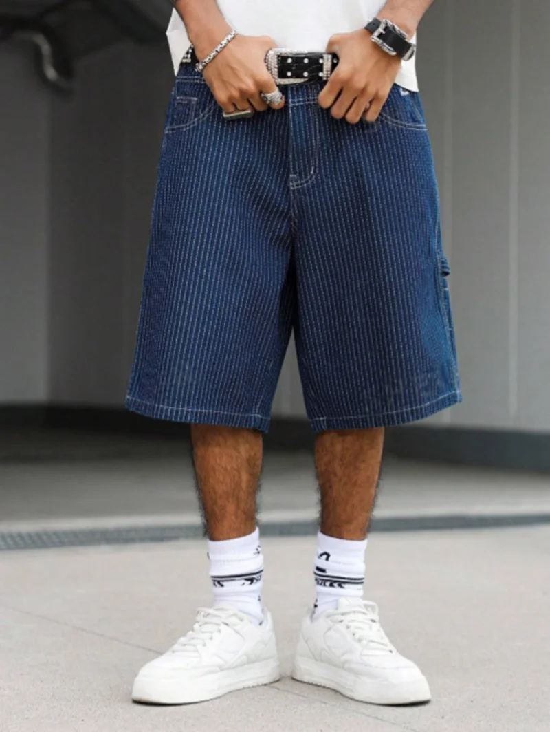 Vintage Hickory Stripe Baggy D - Street Fashion Art 评论和价格