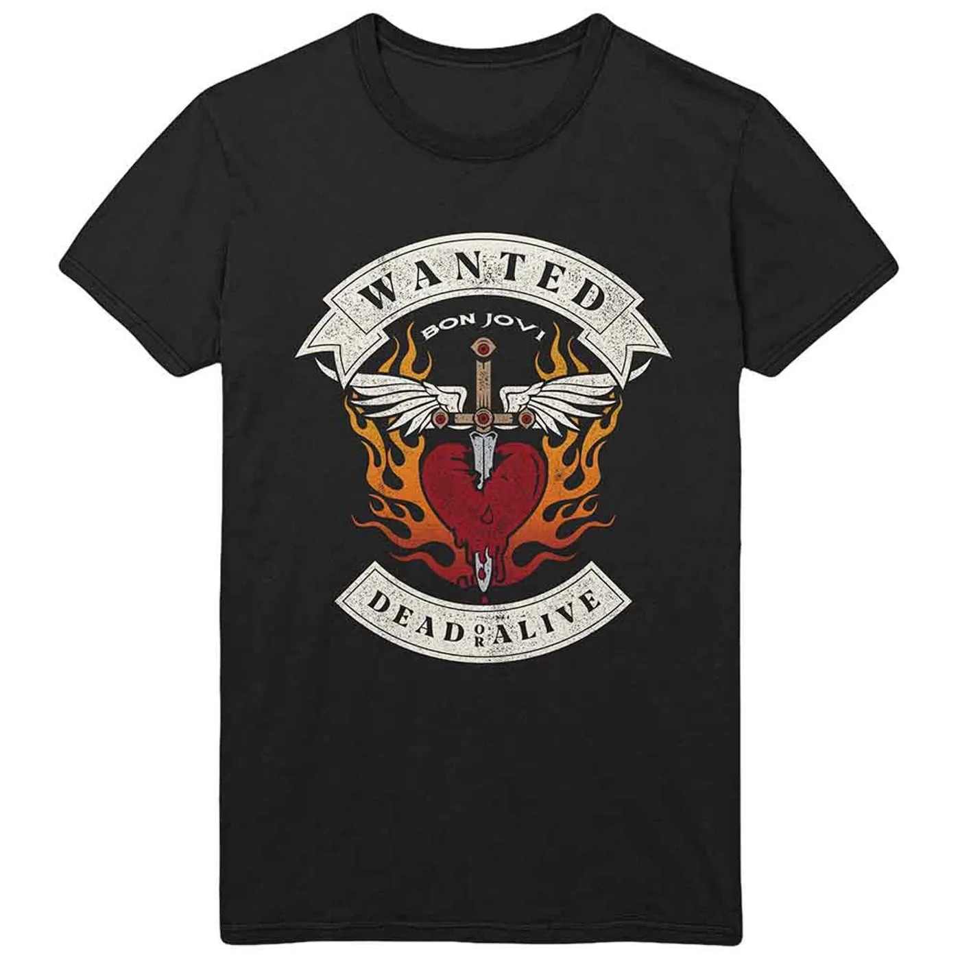 Bon Jovi T-Shirt Heart & Dagge - Street Fashion Logo 评论和价格