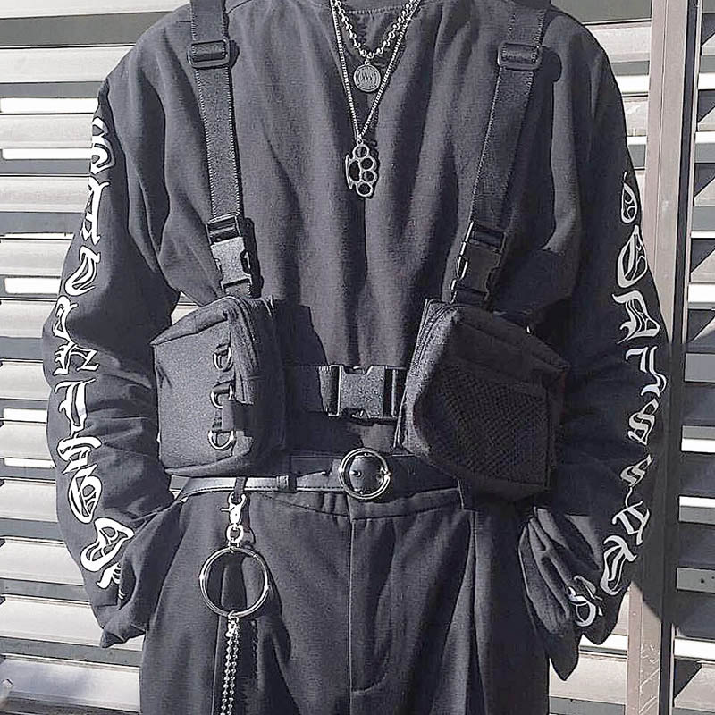 Street Trend Chest Rig Bag Hip - Street Fashion Types 评论和价格