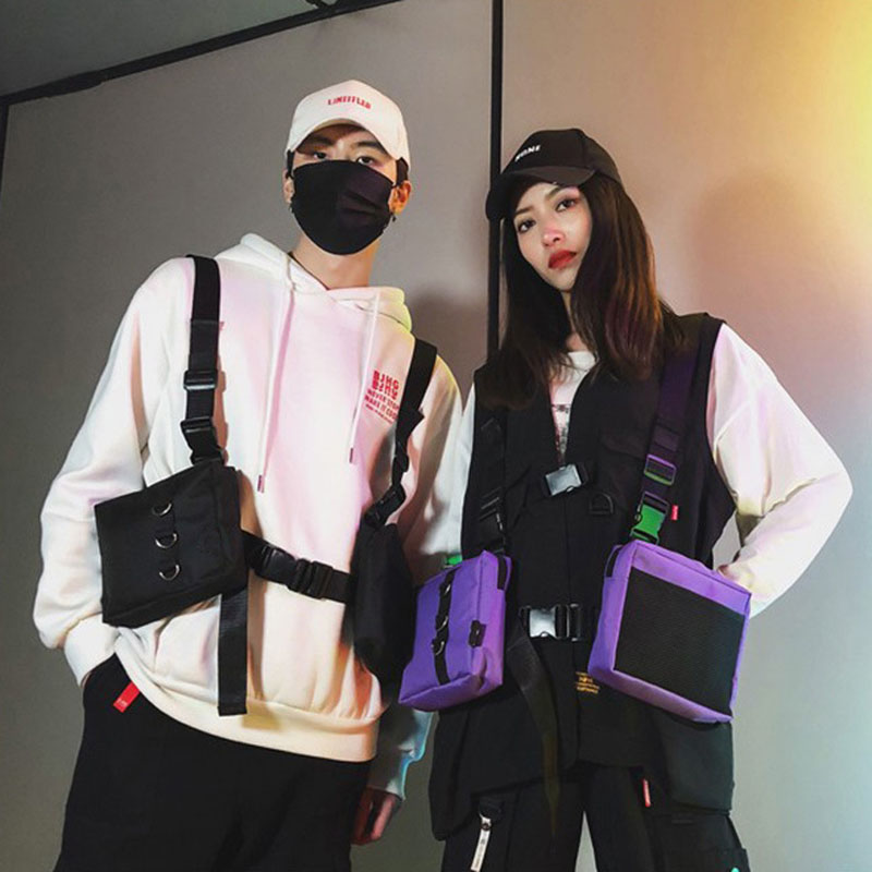 Street Trend Chest Rig Bag Hip - Street Fashion Types 评论和价格